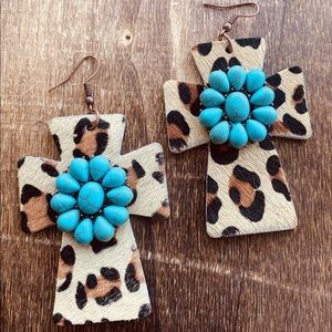 Leopard Squashblossom Earrings